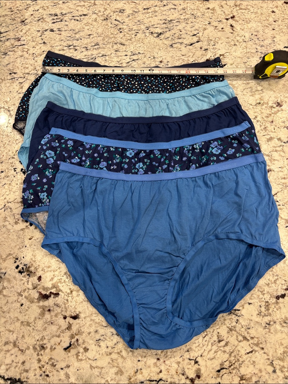 Women’s Comfort Choice Briefs 6 Pack - Blue Mix-Size 12